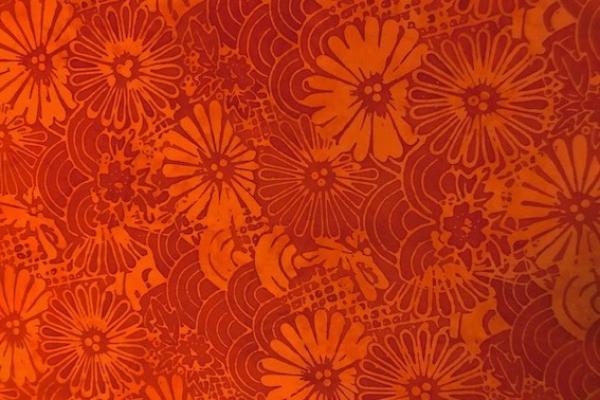 ORANGE - Florence - Batikstoff aus Indonesien